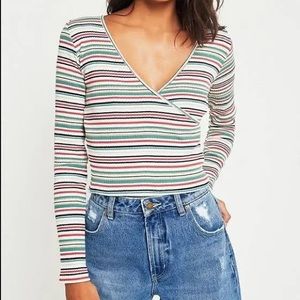 Urban Outfitters Striped Long Sleeve Ribbed Knit